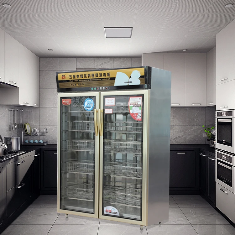YTD2000A2-KT16 commercial catering high temperature vertical large capacity double door tableware disinfection cabinet