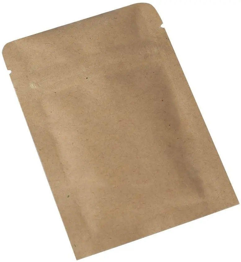 New whole eight edge-sealing packaging flat bottom white kraft paper coffee bagasse with valve