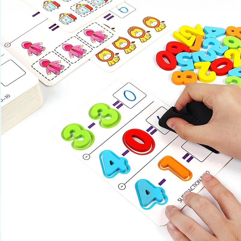 Mathematics Teach Card Erasable Pen Math Educational Toys Cognitive Arithmetic Writing Tool Kindergarten Games