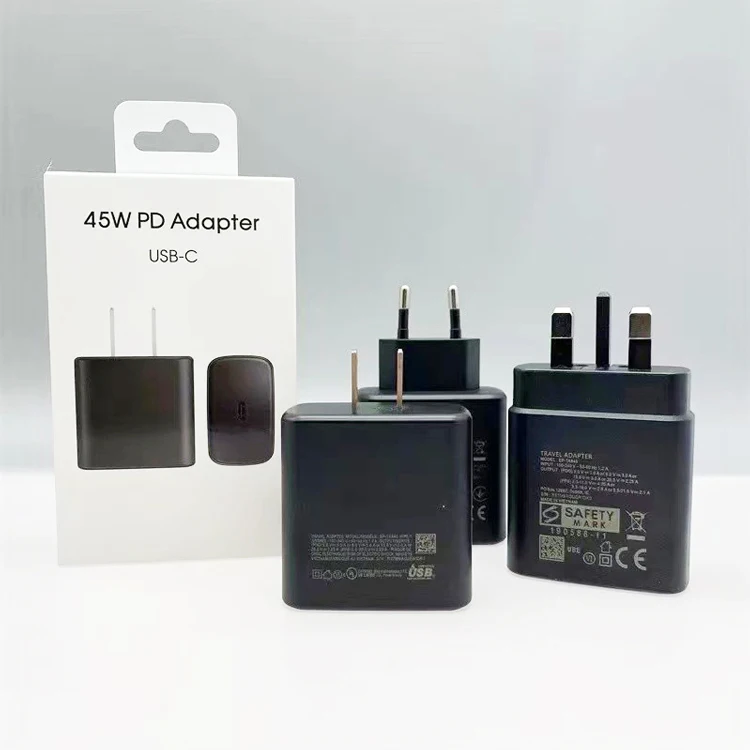 USB Type-C Adapter Fast Charging PD 25W 45W Super Fast Type C Chargers for Samsung S21 Plus S22 TA800 TA845 USB-C Power Adaptor