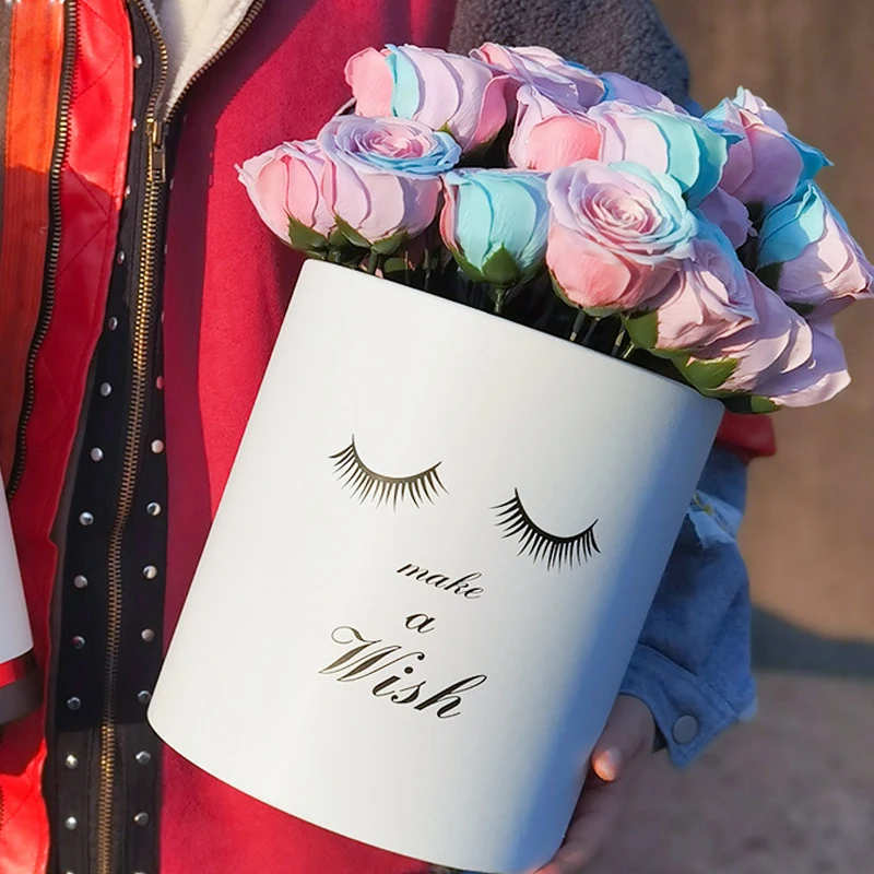 15 Years Factory Free Sample Luxury Custom Logo factory price bai wo Round Paper Rose Flower Box