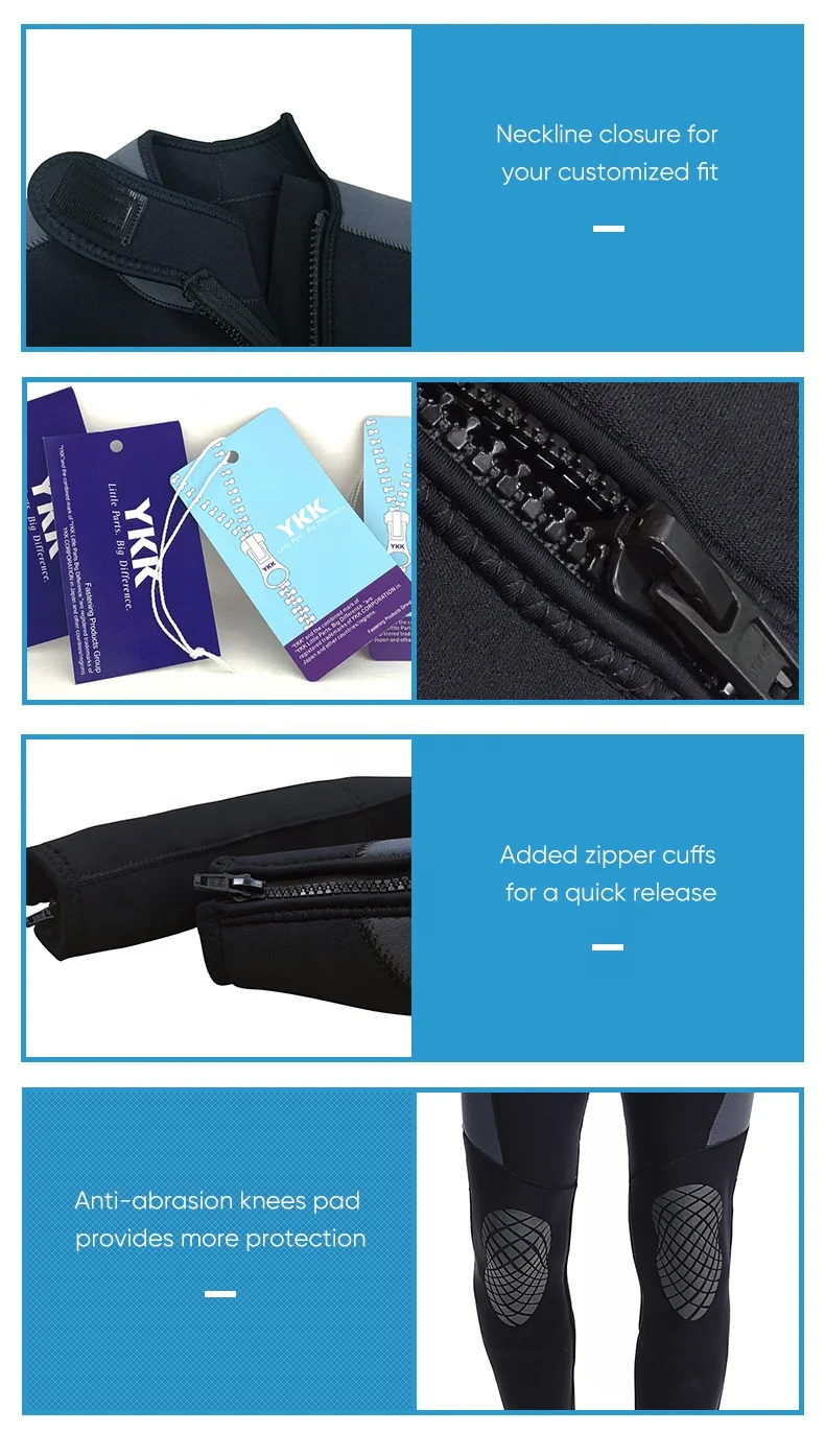 Neoprene Fabric Diving Wet Suits Zipper Nia Nios Tenue De Plonge Traje Para Busos Chamarra Baador De Cesta Indumentaria Wetsuit