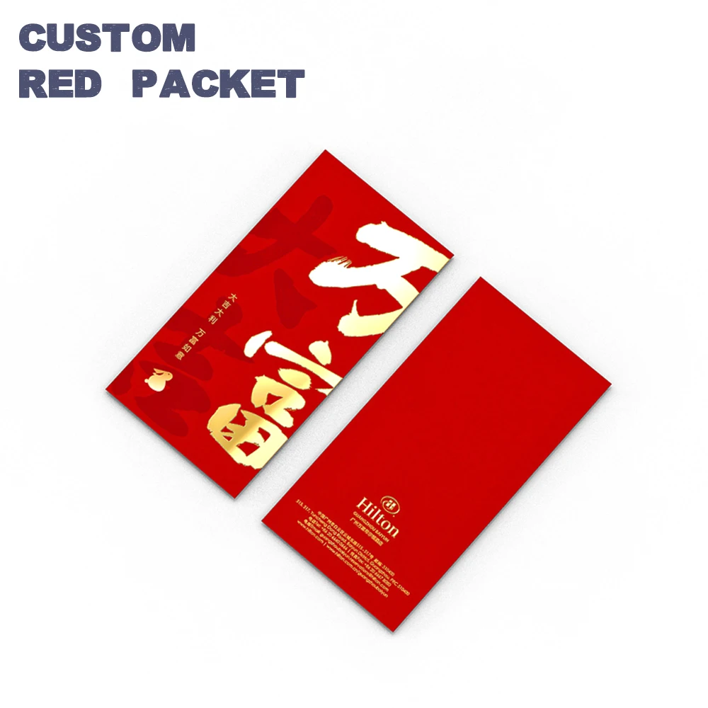China Wholesale custom design red paper package dragon chinese new year 2024 red envelope lucky money envelope dragon