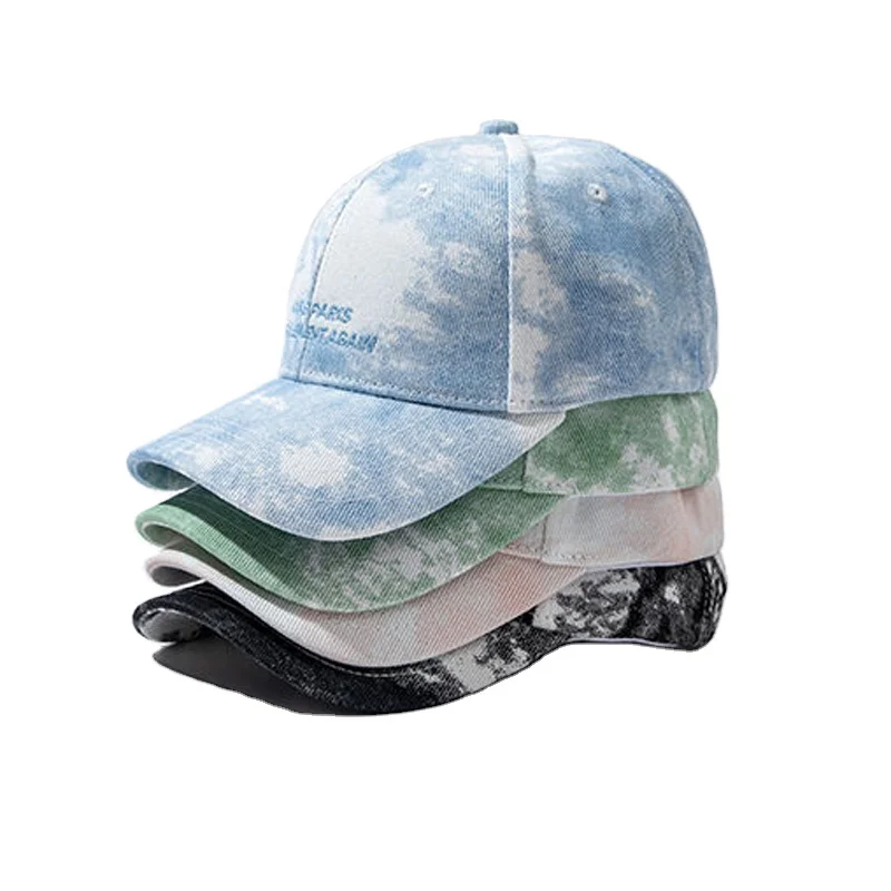 Wholesale custom tie die dye hat cap tye dye baseball cap hats
