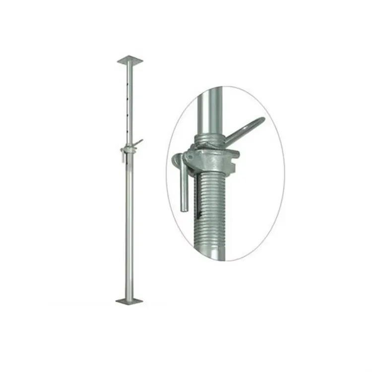 Scaffolding 48 56 60mm Steel Heavy Duty or Light Shoring Acrow Prop With 2200-5500 mm and Flower square Plate