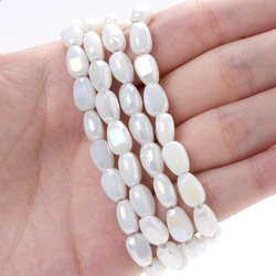 New Fashion Multifaceted Loose Spacer Beads 6X9mm Melon Seed Crystal Natural Stone Beads For Jewelry Making DIY Bracelet