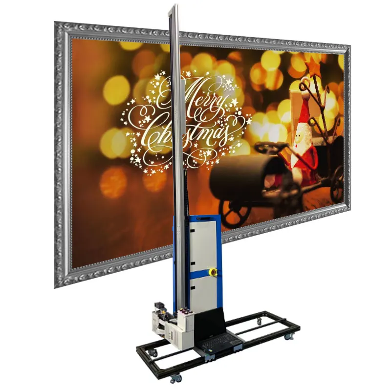 Hot Selling Dual Heads Wall Printer Machine 3D Effect Wall And Floor All In One Painting Machine for Cement Wall Glass
