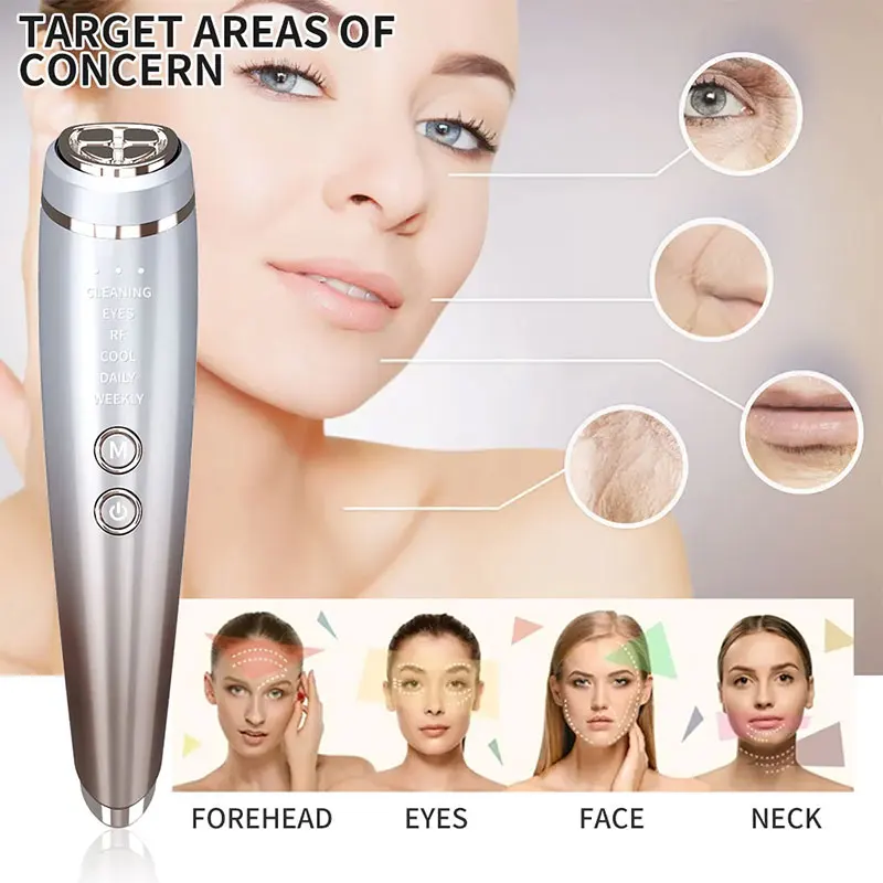 2024 New OEM Face Care Home Led Hot&Cold Skin Firming Device Portable RF Face Lift Massager Machine Skin Care Beauty Instrument