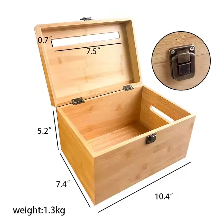 Youlike Large Bamboo Trash Garbage Bag Dispenser Roll Holder Organizer Under Sink for Kitchen Wall Mounted or on Countertop