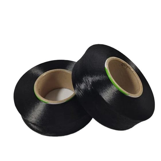 The latest product has a complete range of specifications 40D black spandex yarn high resilience high quality black spandex