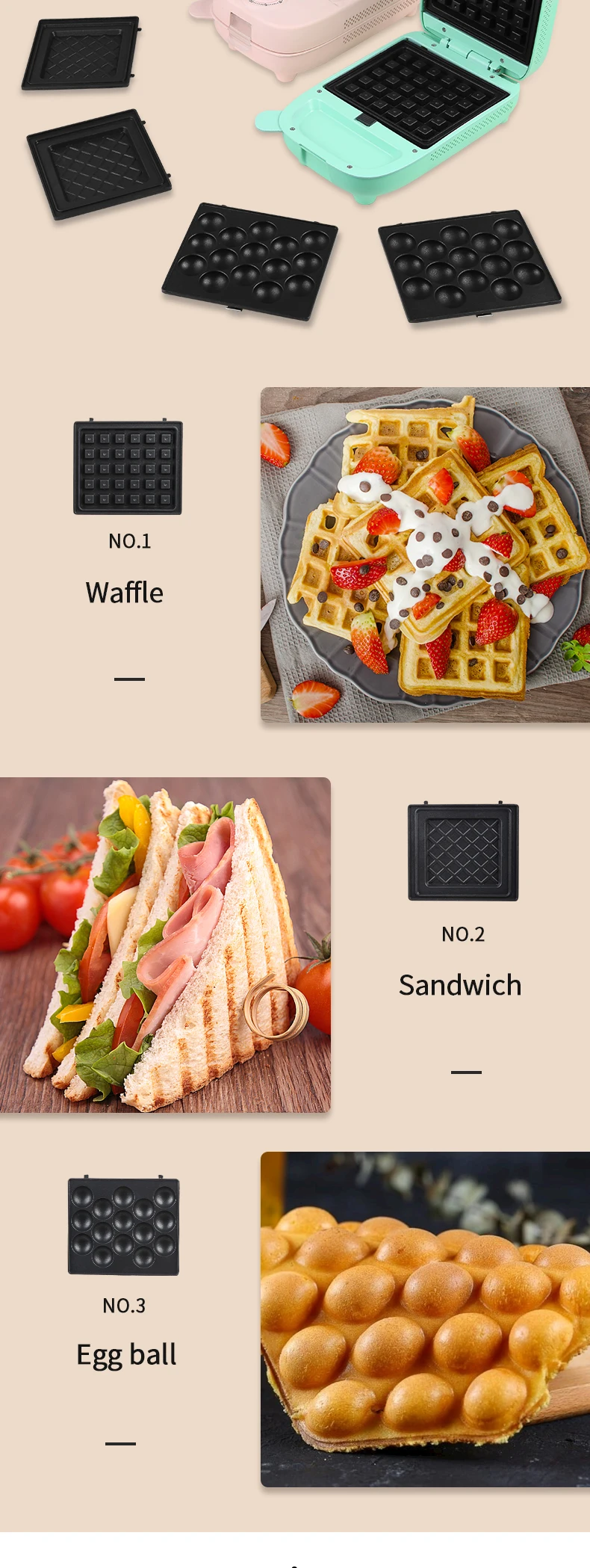 200W Multifunction Electric Grill Sandwich Press Contact Grill Panini Sandwich Maker with Timing Design