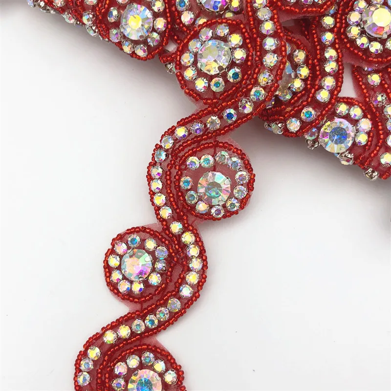 Популярная аппликация для одежды, сумок и обуви в форме стеклянных бусин