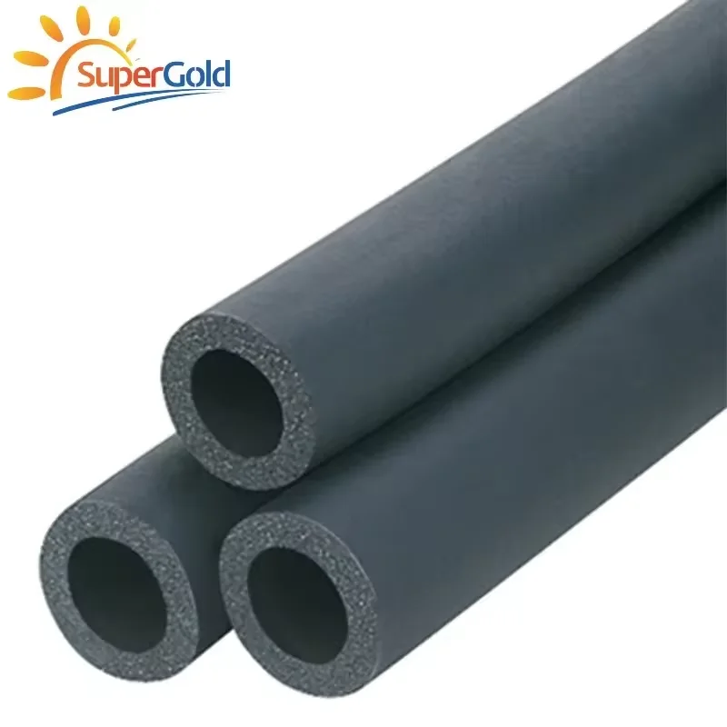 SuperGold thermal insulation pipe NBR rubber foam tube rubber plastic foam pipe for HVAC duct