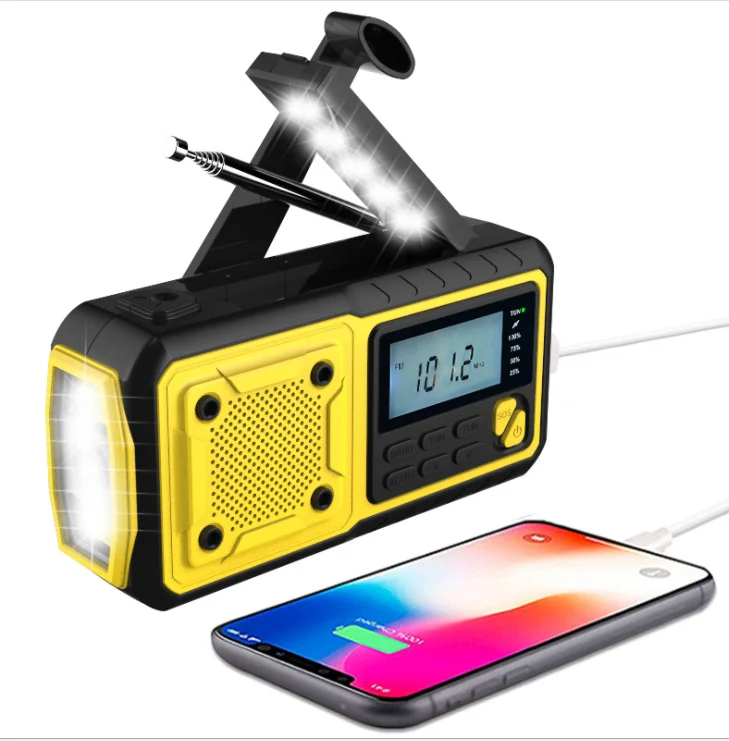 USA Army 4000Mah Rechargeable Am Fm/ Sw Noaa Weather Usb Solar Survival Hand Crank Emergency Radio