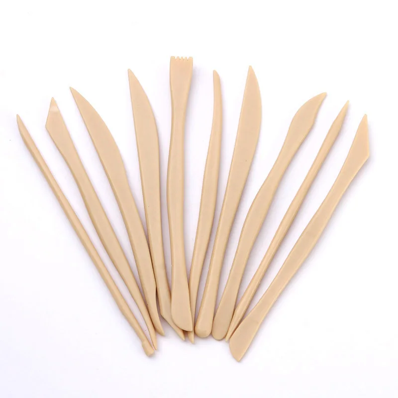 Wholesale 10Pcs DIY plastic Polymer Carving Set Clay Kit carving styling embossing suitable beginner Clay Tools