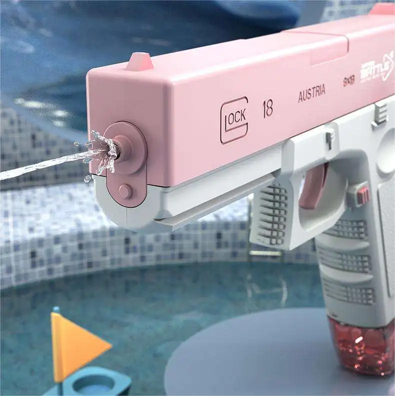 Summer Outdoor Toys Automatic Battery Powered Water Gun Unisex Electric Glock Toy Water Gun