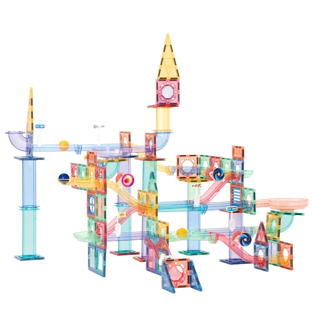 KEBO  208pcs  magnet toys  marble runs magnetic  building Toys Blocks for boys and girls gift