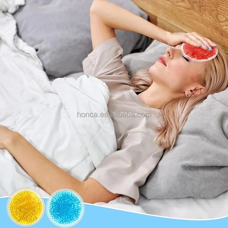 Custom Reusable ice gel pack hot cold compress gel beads cooling bag microwavable heating pad for pain relief