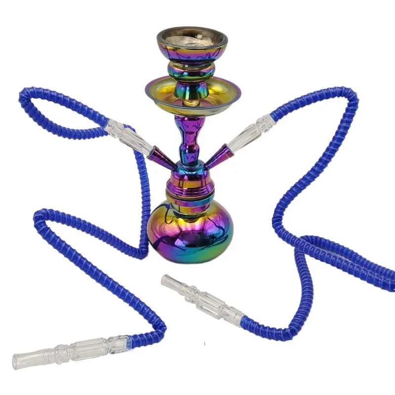 2022 Rainbow Aluminum Glass Tobacco Arab Hookah Shisha For Bar Party hookah Accessories