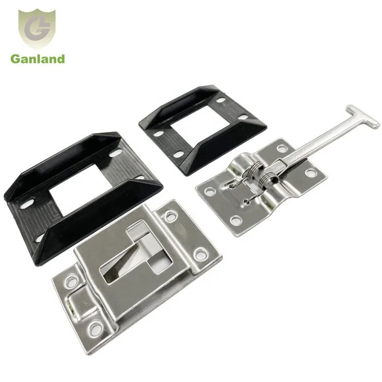 GL- 16511S  T-Bar Stainless Steel Door Retainer Hook & Spring Catch Plate