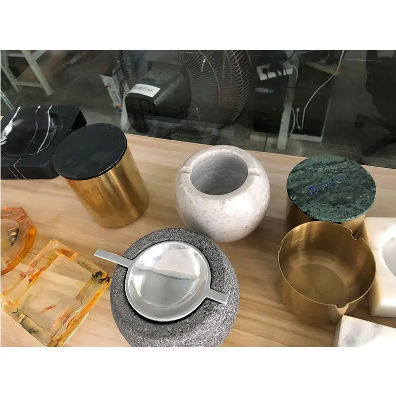 Каменная пепельница для сигар мраморный камень индивидуальный зеленый автомобиля
