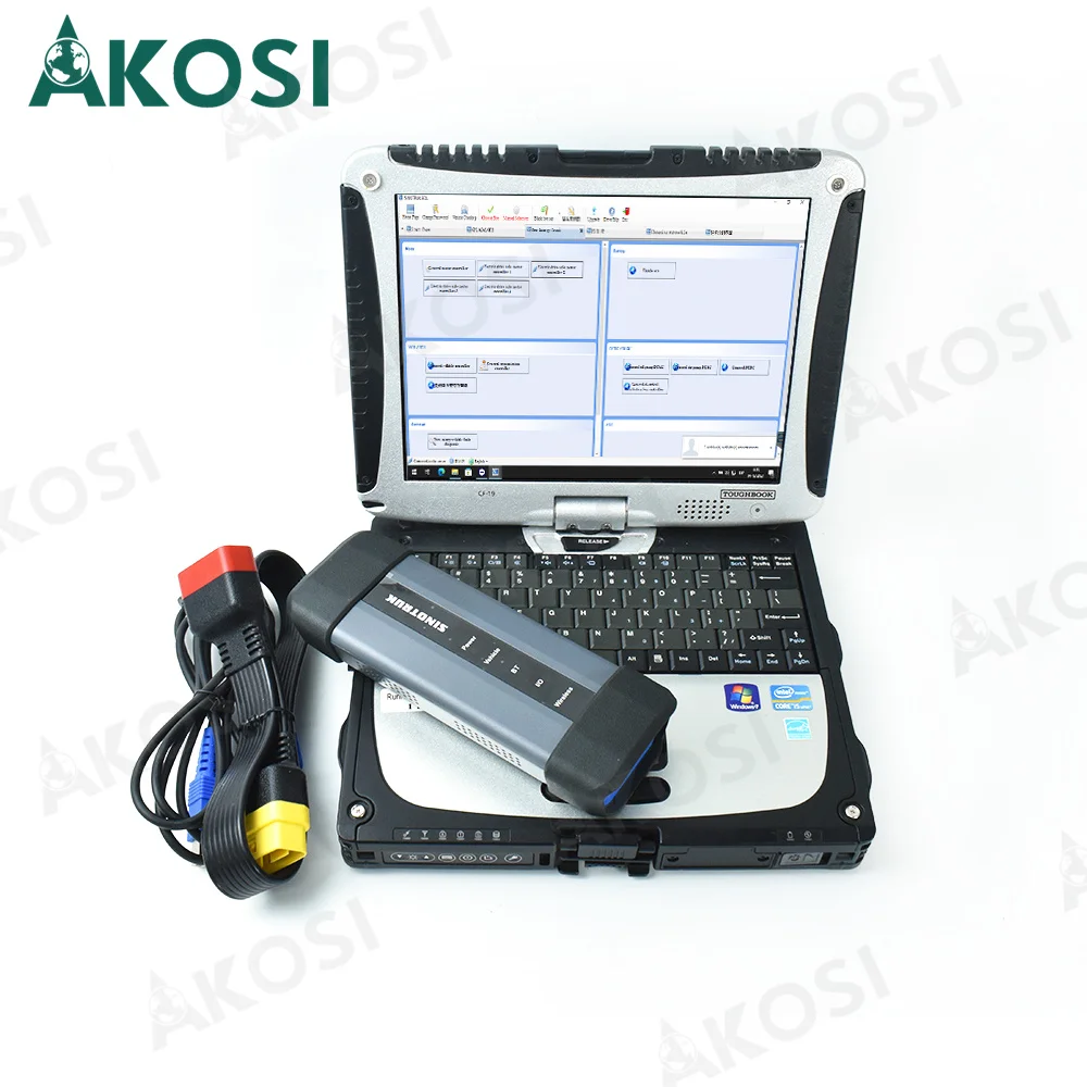 Ноутбук CF19 + для Sinotruk HOWO SHACMAN WeiCha OBD дизель A7/T7H/Sitrak/Hohan сканер грузовиков диагностический инструмент