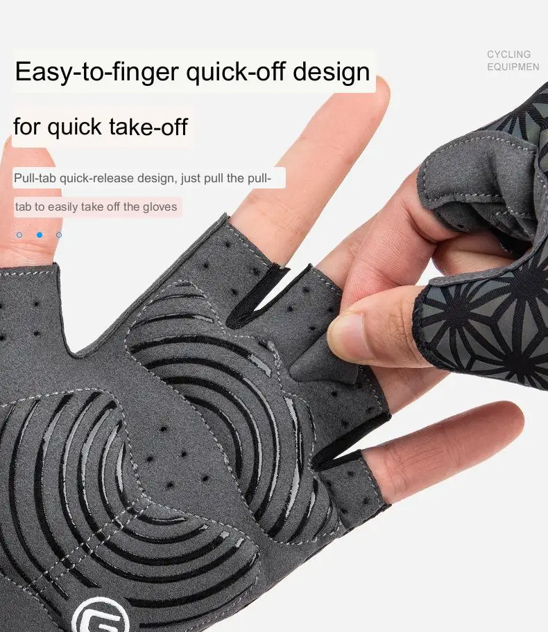 MTB Cycling Gloves Luminous Half-Finger Visors Light Reflective Road Bike Gloves Outdoor Sports Waterproof Fishing