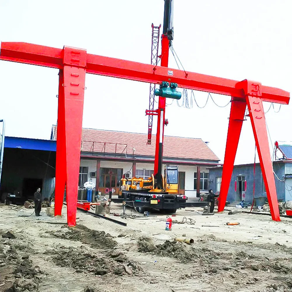 Hot sale single girder travelling manual indoor gantry crane with simple frame