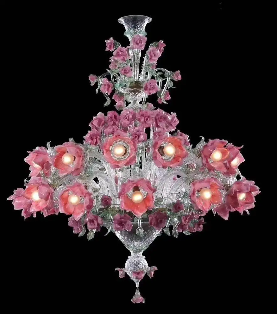 Art Flower Contemporary Chandeliers Pendant Lights Modern Custom Made White Lamp Blown Glass Crystal Murano Glass Glass 360 MJ
