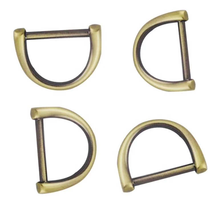 Small design zinc alloy metal d shape ring for shoes handbag hardware accessory