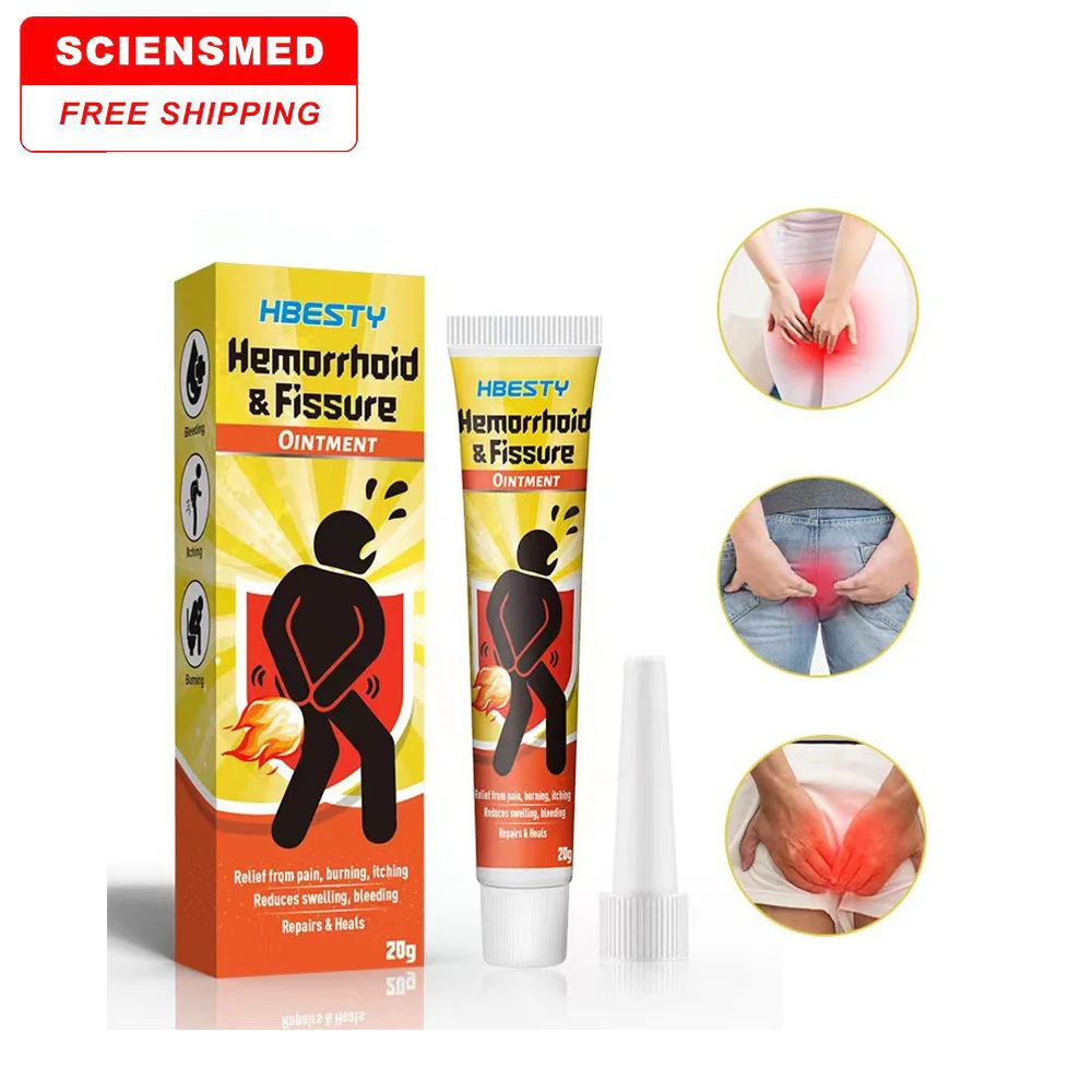 Free Shipping OEM High Quality Remove Meat Balls for Both Men and Women Herb Hemorrhoid Fissure Ointment 20g