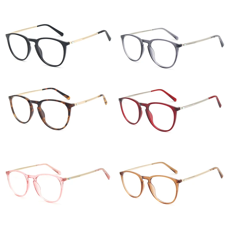 Fashionable italian round acetate eyeglasses frames thin optical frames unisex glasses frames