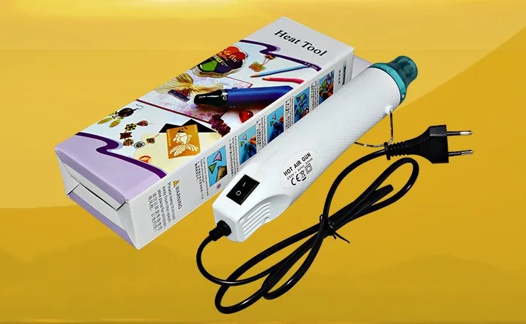 220 В горячий воздушный пистолет машина для термоусадочной лист мягкие керамические этиленового пропилен-каучука Абразивного Порошка набор инструментов для самостоятельного ручной фен для волос