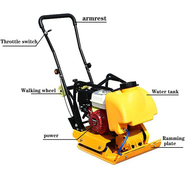 Manufacturer Supply Concrete Surface Grouted Leveled Vibrating Plate Compactor