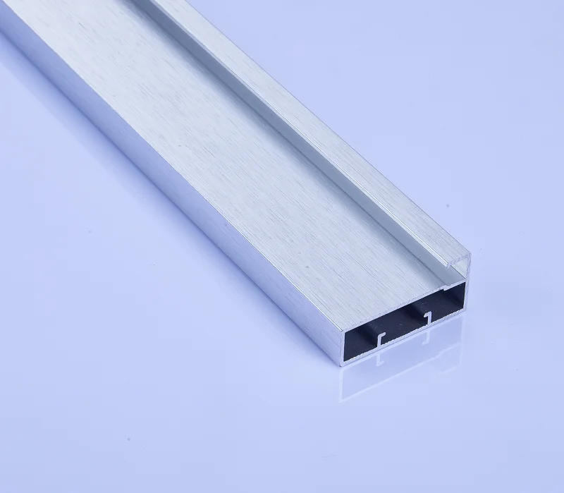 Brushed Aluminum Extrusion Profile For Kitchen Cabinet Drawer Pull Edge