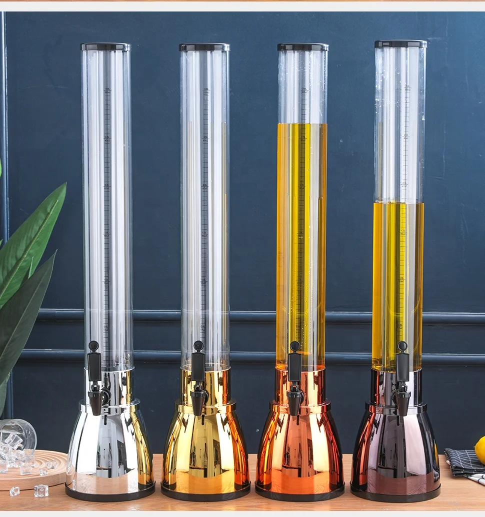 Wholesale Customized Logo 1.5/3l Beer Tower Beverage Juice Chilled Beer Dispenser