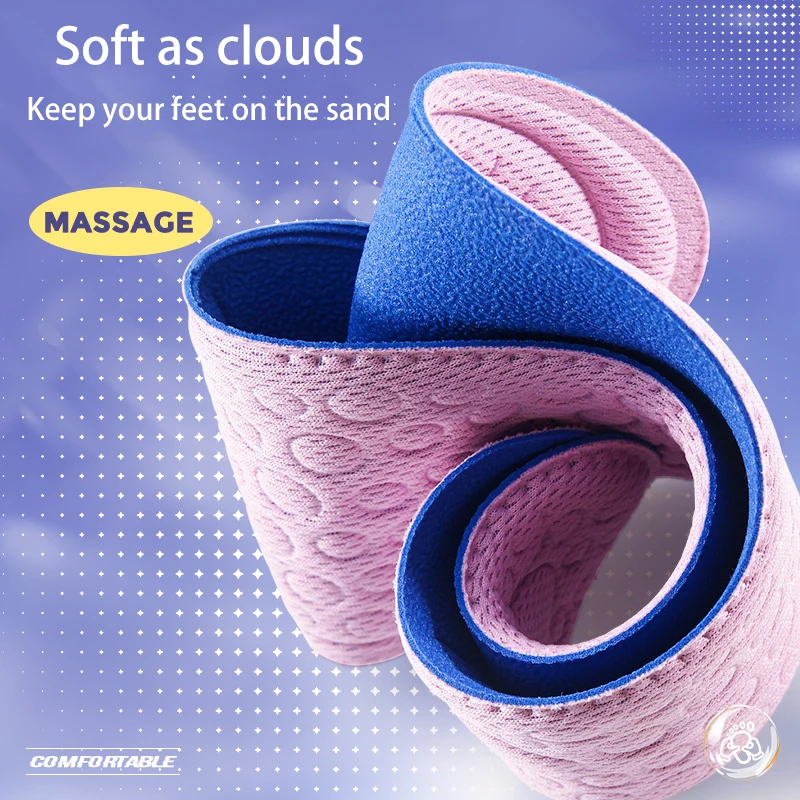 MOQ 1 pair 5d non-slip massage insole custom comfort memory foam high heel shoe insole memory foam insoles for leather shoes