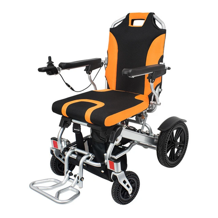 
High Quality PU Armrest Wheelchair Power Motors Foldable Electric Lightweight Wheelchairs With A Lithium Battery 