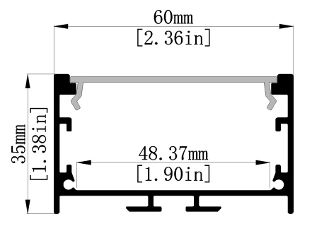 [RTS]LS-148 Aluminium Linear Led Light 35Mm Led Aluminium Profile Heatsink 60Mm