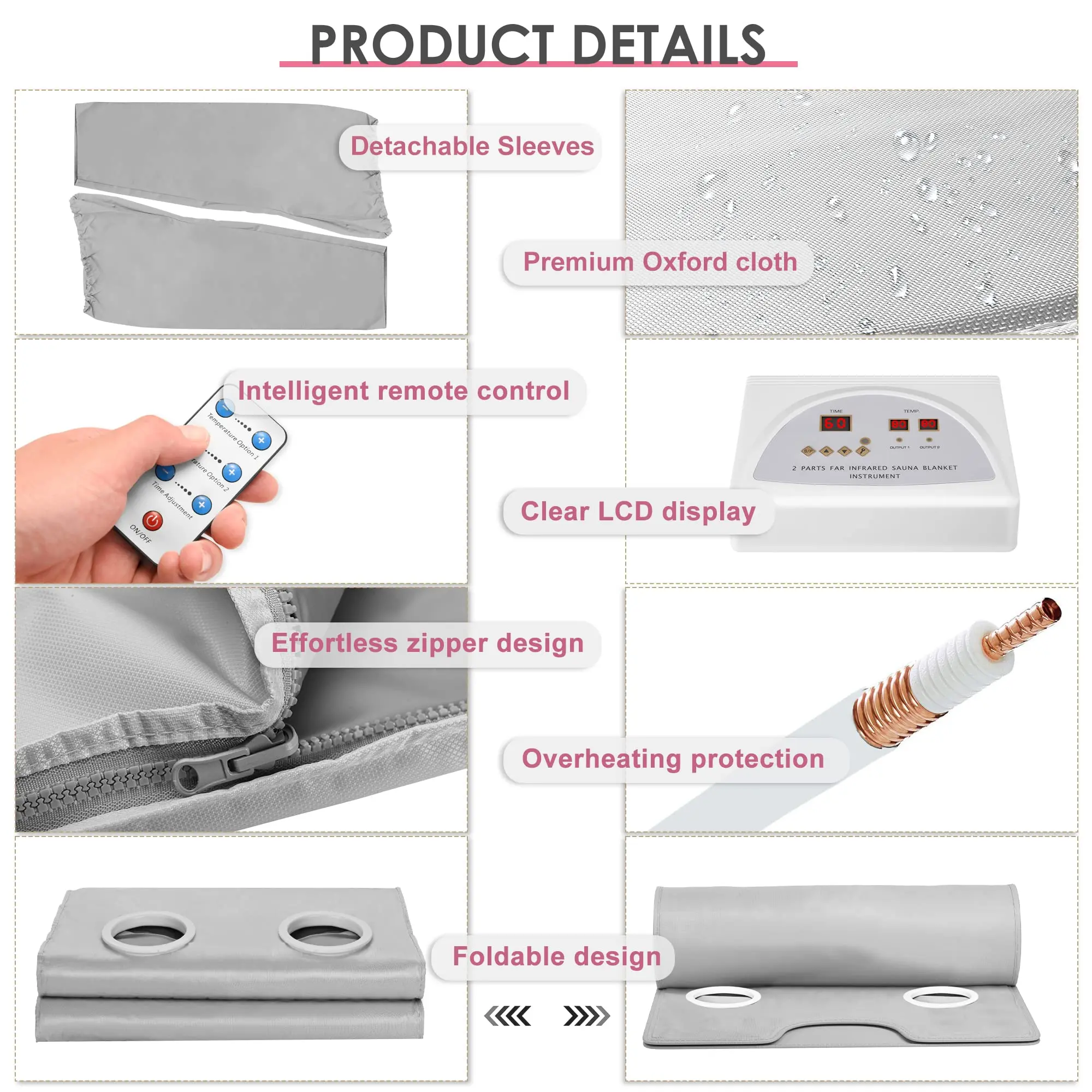 Infrared Sauna Blanket for Detoxification Far Infrared Sauna Blanket Portable Sauna Blanket for Home Weight Loss and Detox