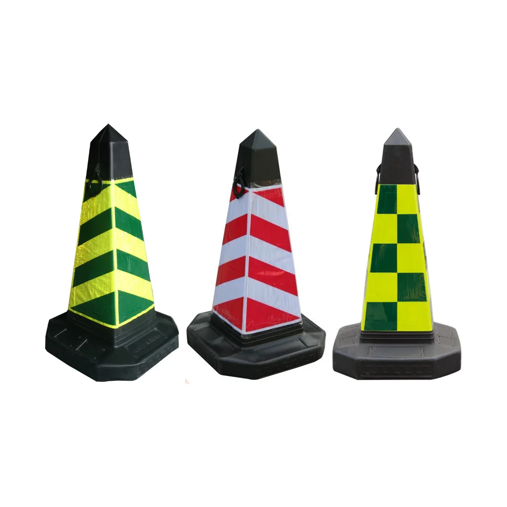 China Middle East Road Marking Equipment Reflective 780mm Construction Black Warning Traffic Cone