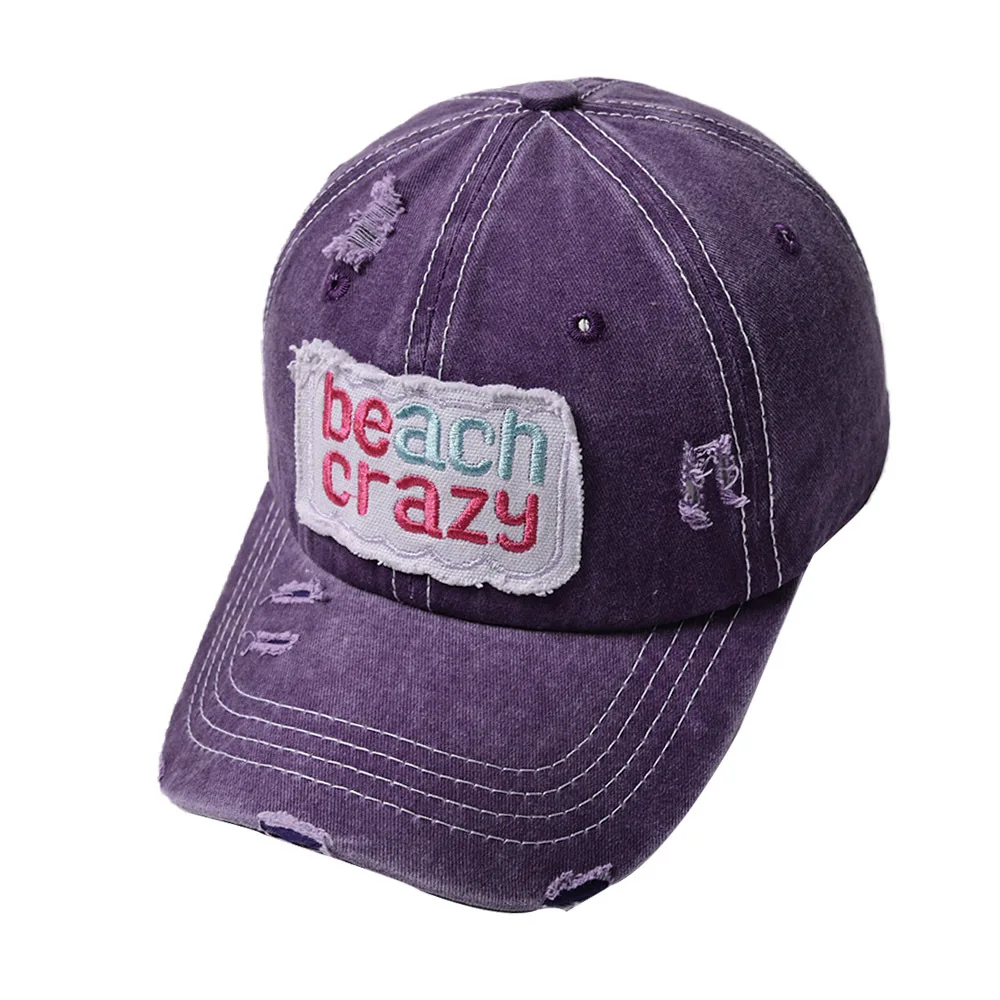 BEACH CRAZY 3 D Embroidered Baseball Cap Adjustable Size For Running Workouts And Outdoor Activities All Seasons