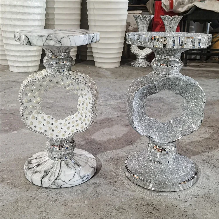 Antique European Wedding Home Decor Wholesale Colorful Fiber Glass Table for Home Ornaments