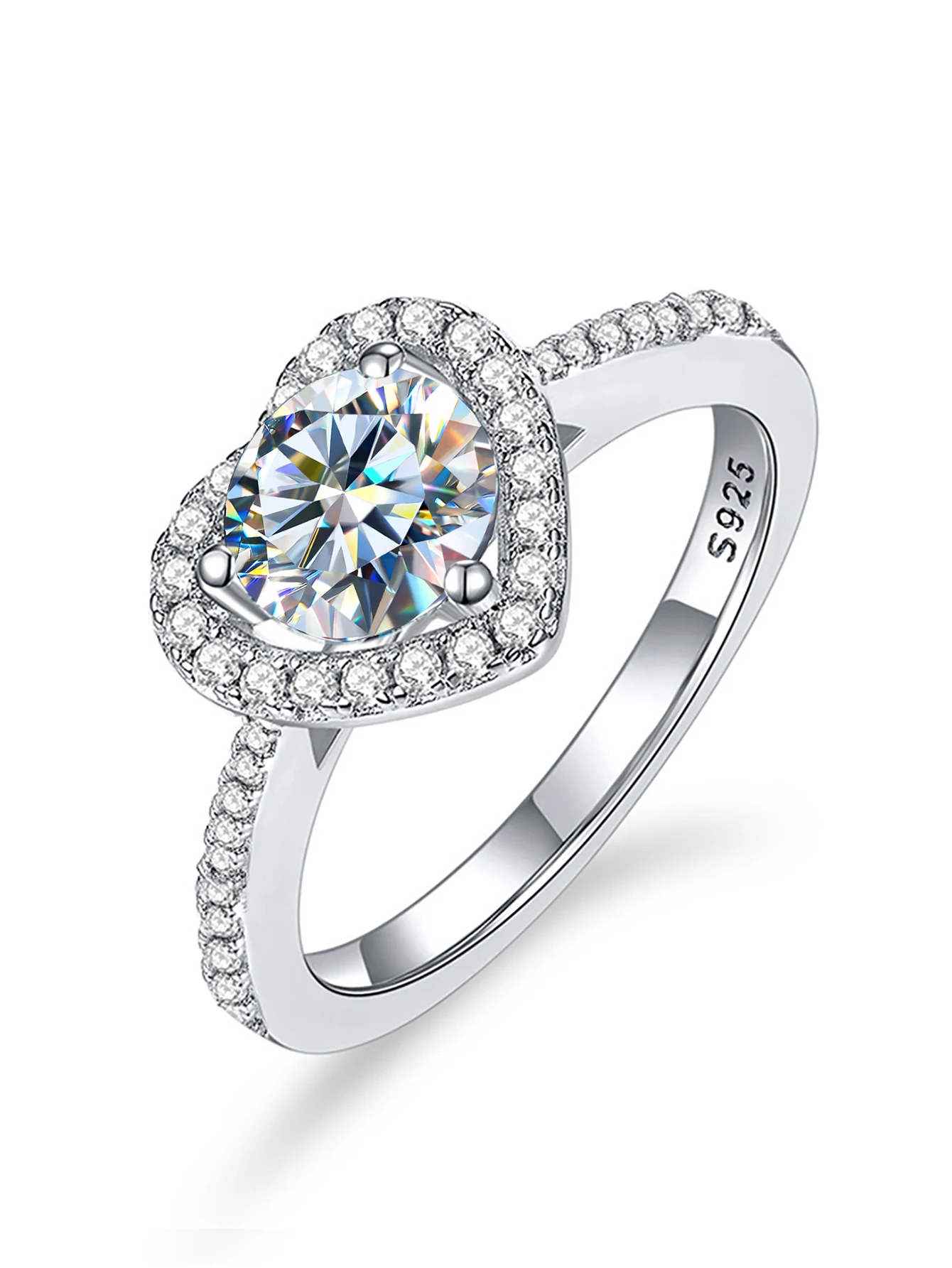 Luxury jewelry diamond moissinte set for women 925 sterling sliver for women wedding