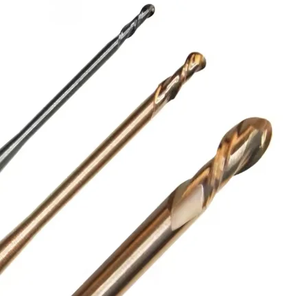Factory Price HRC55 Coated Tungsten Carbide Endmills Long Neck Ball Nose Cutter Micro Small Diameter Milling Cutter