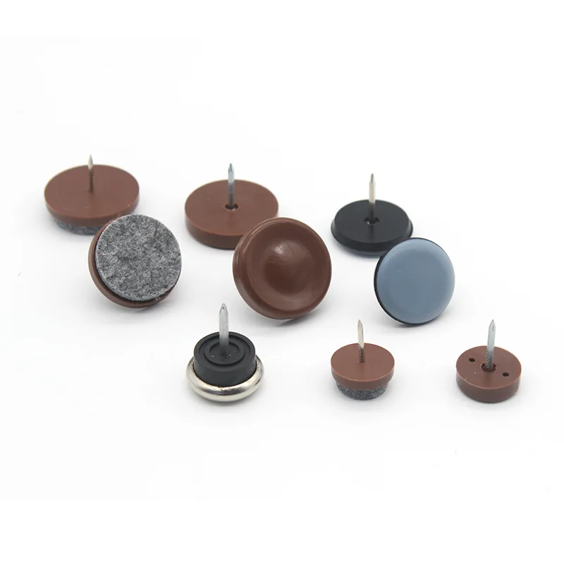 Hot Selling Table Chair Leg Feet Pad Skid Glide Floor Protector Nail Pin Nylon Furniture Protector Tack Glide Nail