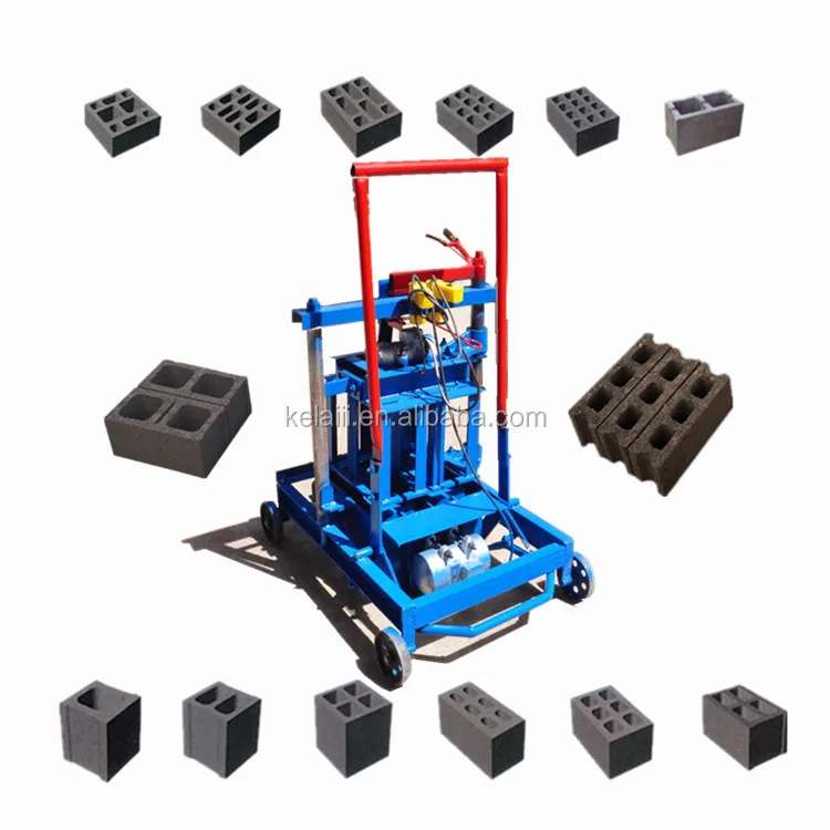 Construction machinery manual concrete brick machine lowest price hollow block making machine