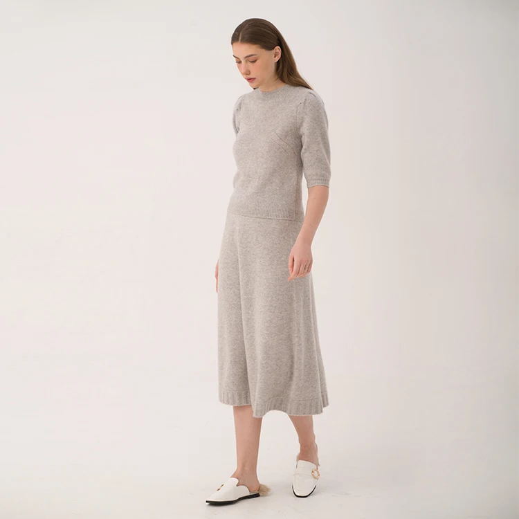 Custom Casual Pure Luxury Wool Cashmere Sweaters 100 % Women Knitted Sweater Dress Women Clothing