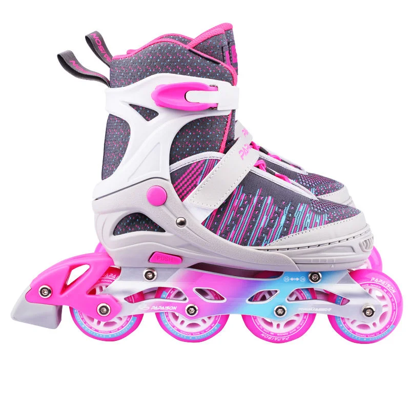 Popular Adjustable Inline Skates With LED Light Carbon Steel ABEC-7 Bearing Roller Skates Kids Boys Girls Skate Shoes