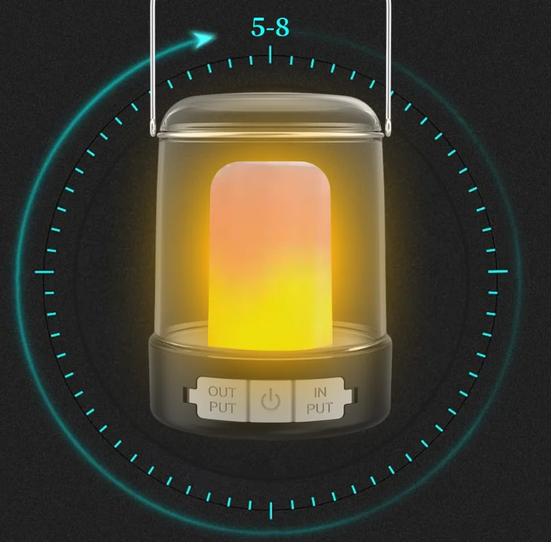 3 Modes Adjustable Camp Decorative Lantern Emergency Rechargeable Camping Lighting With Power Bank Waterproof LED Camping Light